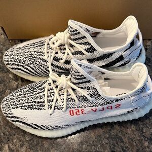 adidas Yeezy Boost 350 V2 White/Black with Red Accent